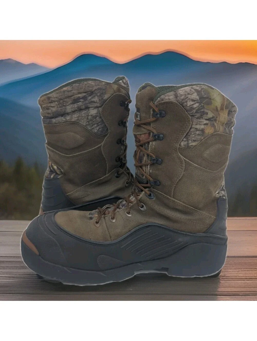 Rocky Blizzard Stalker Hunting Boots Waterproof 1200G Thinsulate 9” Camo Mens 13